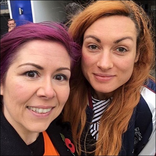 Becky with her fan