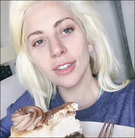 Lady Gaga Makeup-free Pic