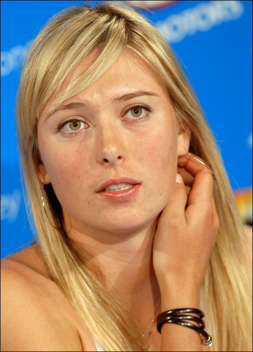 Maria Sharapova at a press conference