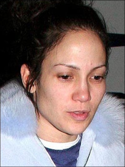 Young Jennifer Lopez no-makeup face