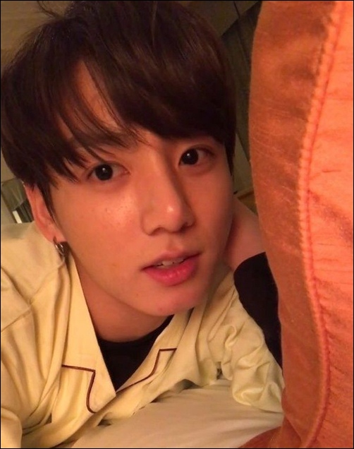 Jungkook with and without makeup comparison