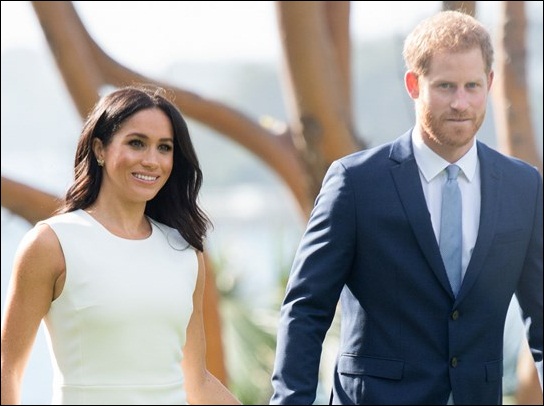 Prince Harry and Princess Meghan happy together