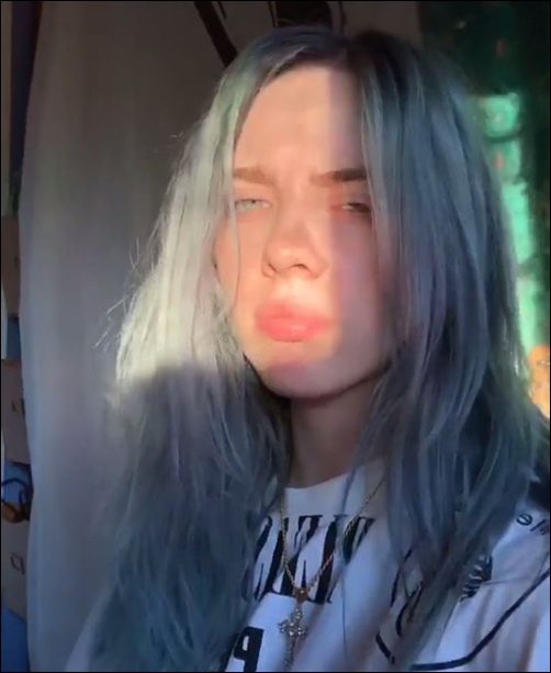 Singer Billie Eilish face without makeup usage