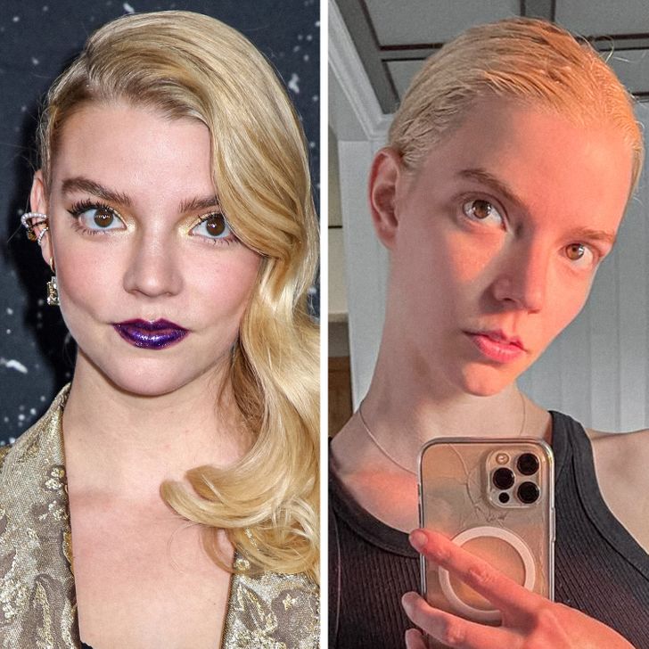 Anya Taylor-Joy With and Without Makeup