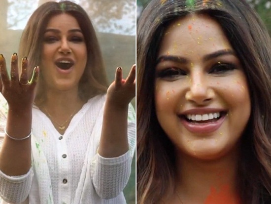 Harnaaz Sandhu with and without Makeup