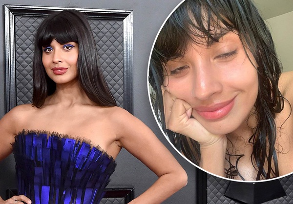 Jameela Jamil With and Without Makeup