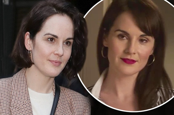 Michelle Dockery with and without Makeup