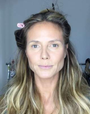 Heidi Klum With and Without Makeup
