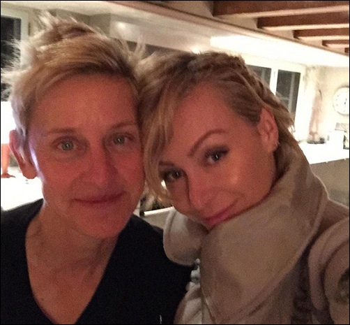 Ellen and Portia DeGeneres No Makeup Photos