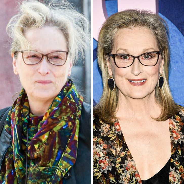 Meryl Streep With and Without Makeup
