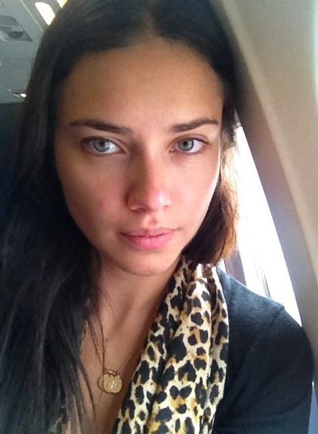 Adriana Lima No-Makeup Selfie