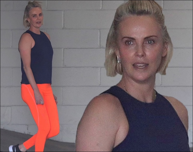 Charlize Theron Makeup-Free Face