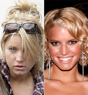 Jessica Simpson Face With No-Makeup