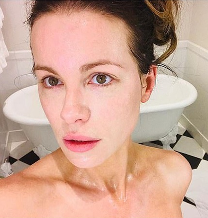 Kate Beckinsale No-Makeup Selfie