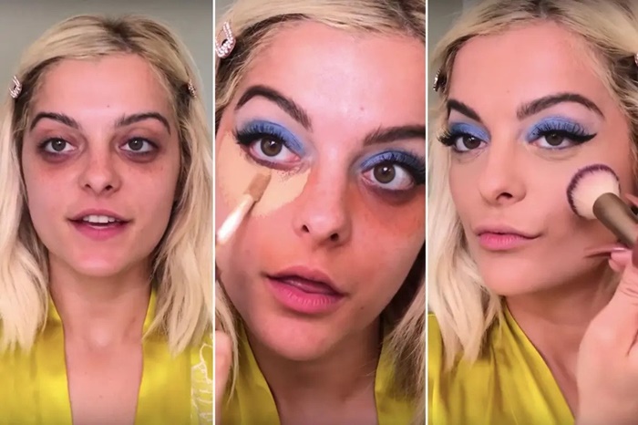 Bebe Rexha With and Without Makeup