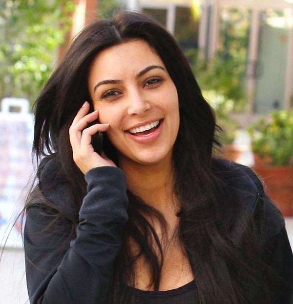 Kim Kardashian Natural Face and Hair