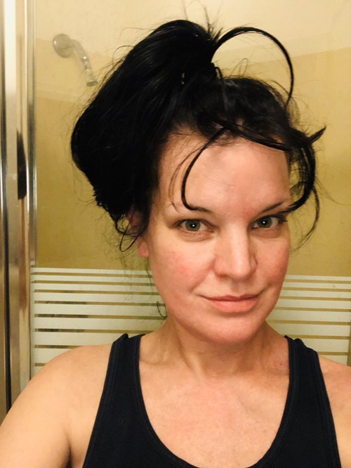 Pauley Perrette With and Without Makeup